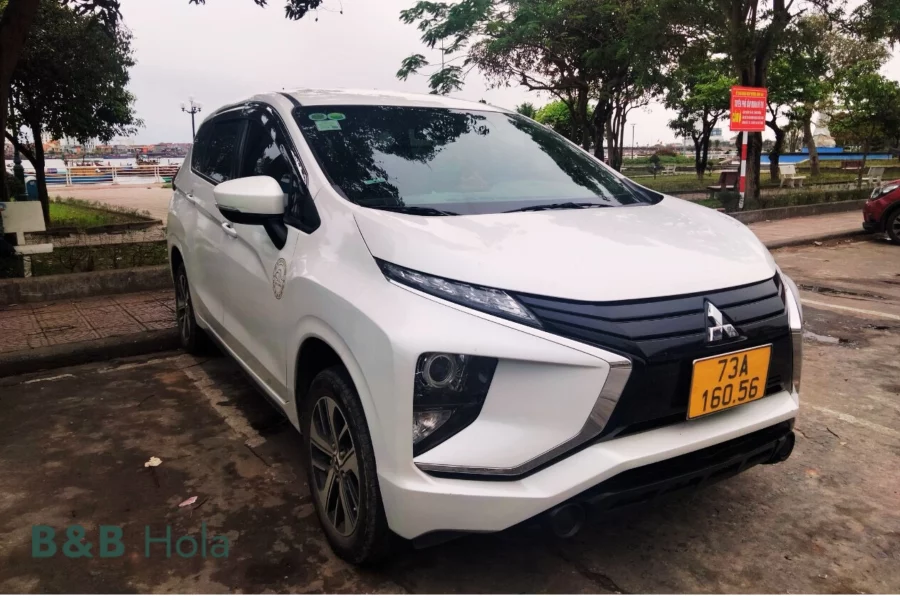 Mitsubishi Xpander 2019 màu trắng chuyên tuyến Đồng Hới – Phong Nha